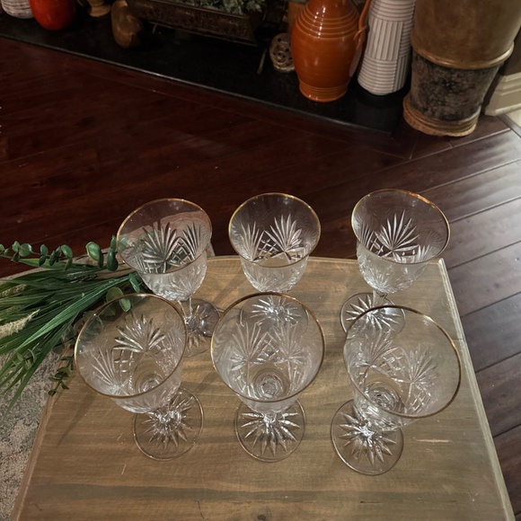 Signed ROGASKA CRYSTAL RICHMOND PLATINUM WATER GOBLET  7 1/8 goblets - Picture 3 of 7